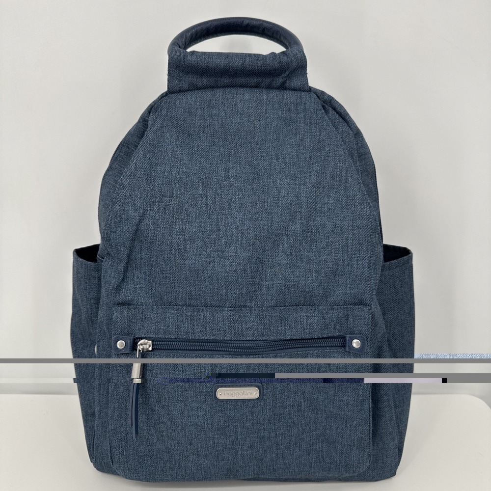 Baggallini Blue All-Day Backpack Lightweight All Day Travel Water Resistant City